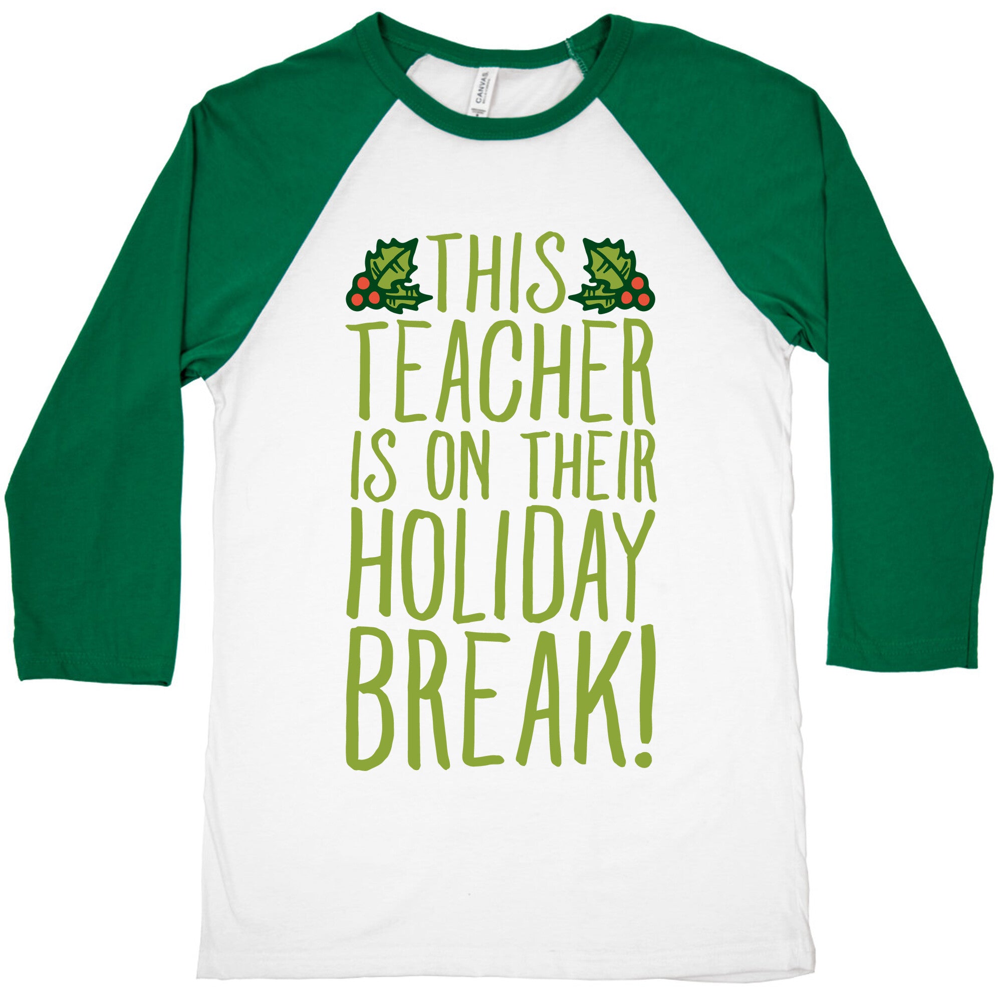 This Teacher Is On Their Holiday Break Baseball Tee